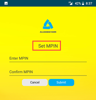 Activation Allahabad Bank Mobile Banking
