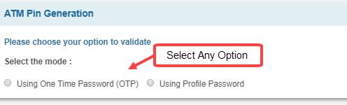 SBI New ATM Debit card Pin Generation Online