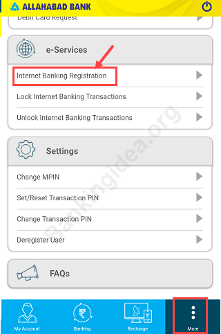 Allahabad bank net banking online register