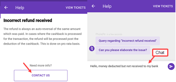 Phonepe customer support