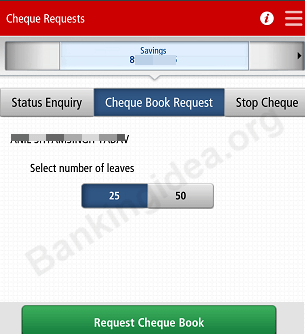 Kotak Mahindra Bank Request Cheque Book online