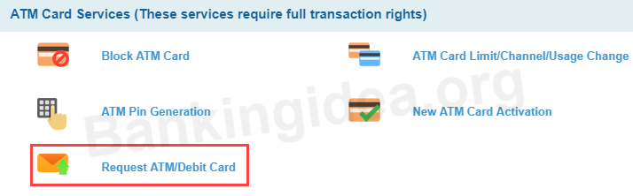 apply SBI ATM Debit card online