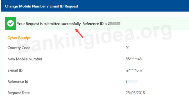 Federal Bank change Mobile number online