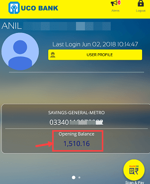 Check UCO Bank Account Balance Online