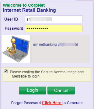 corporation bank net banking login