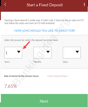 Indusind bank open fixed deposit online