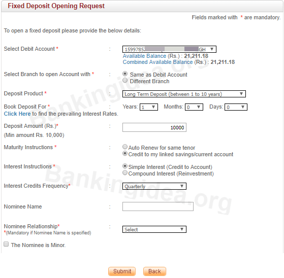 Indusind bank open fixed deposit online