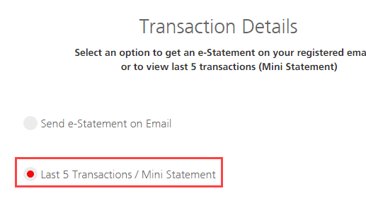 Kotak Mahindra Bank Mini Statement