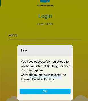 Allahabad bank net banking online register