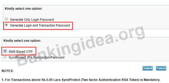 register activate syndicate net banking online