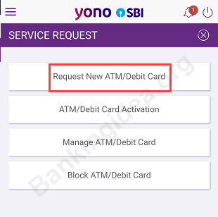 SBI YONO apply SBI ATM Debit card online