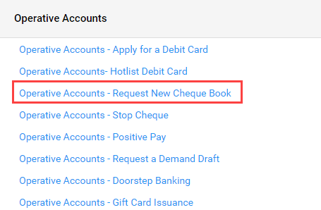 Request UCO Bank Cheque Book Online from Mobile Banking