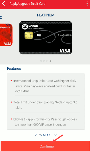 Apply for Kotak Bank Debit card online