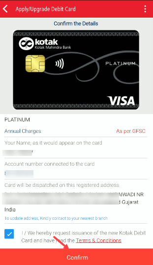 Apply for Kotak Bank Debit card online