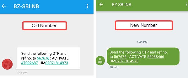 Change SBI registered mobile number online