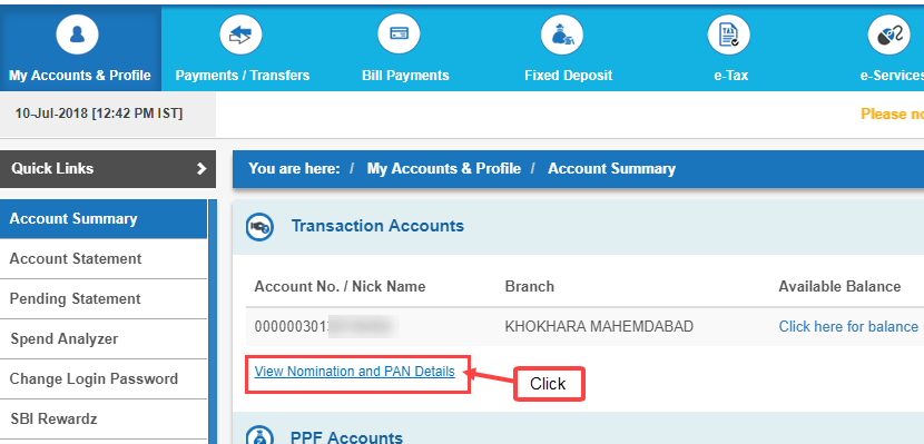 Find SBI CIF number online