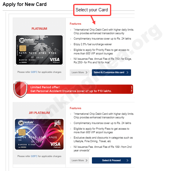 Apply Kotak Mahindra Bank Atm Debit Card Online Through Net Banking - 