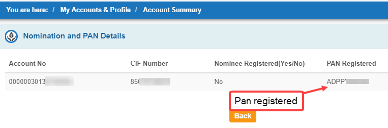 know pan card link SBI account or not