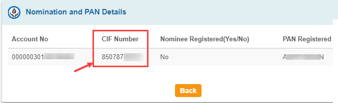 Find SBI CIF number online