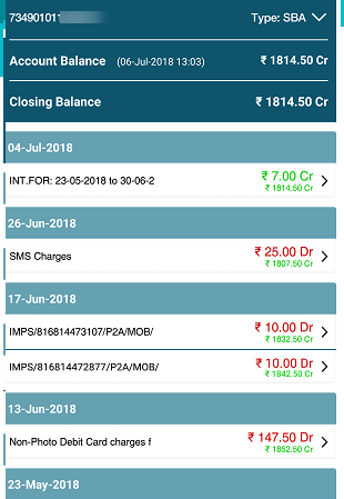Vijaya Bank e-Passbook