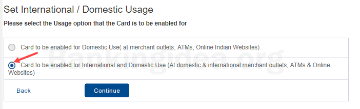 HDFC Debit card international use