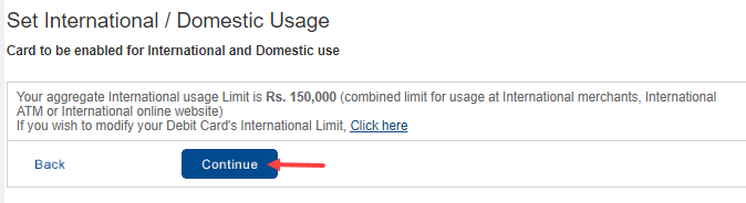 HDFC Debit card international use