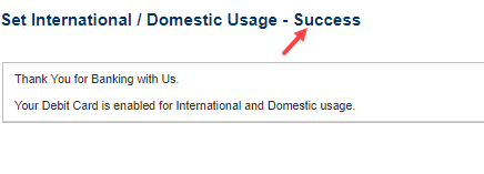 HDFC Debit card international use