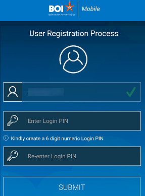 BOI mobile banking registration process