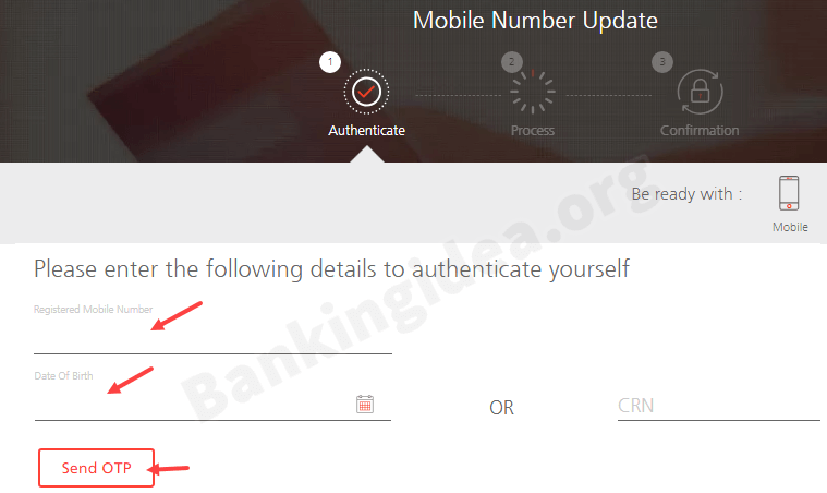 Kotak Bank change registered mobile number