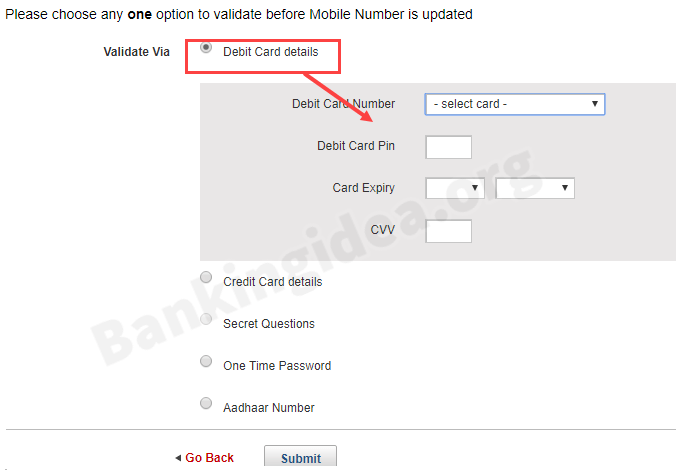 Kotak Bank change registered mobile number