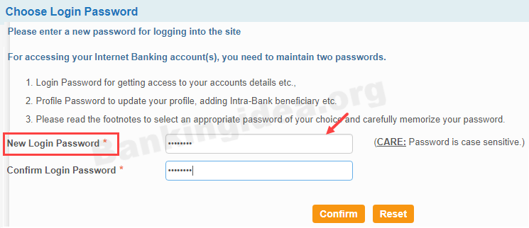 SBI net banking first time login 