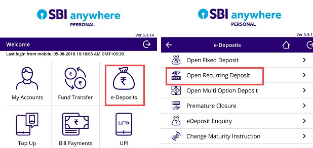 Open RD SBI Online