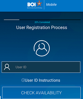 BOI mobile banking registration process