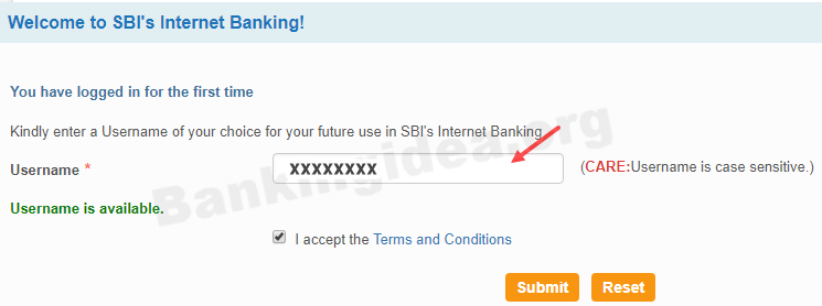 SBI net banking first time login 