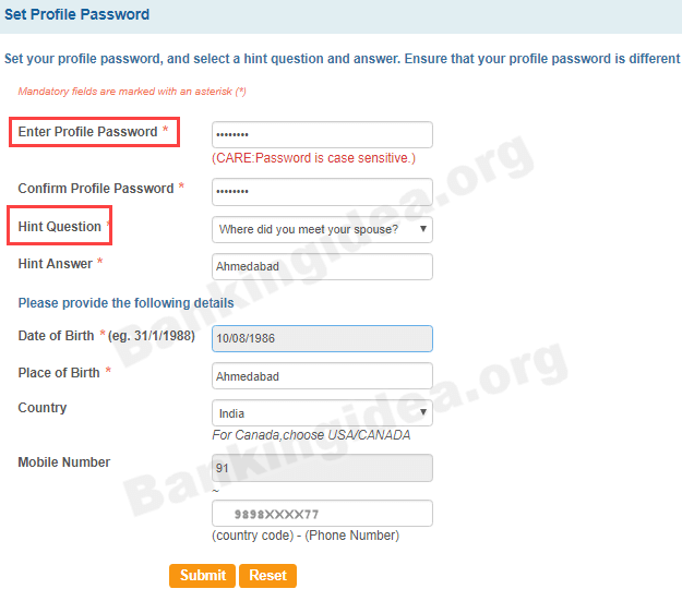 SBI net banking first time login 