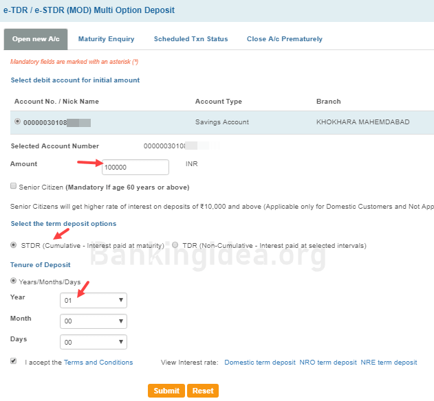 Open SBI MOD online