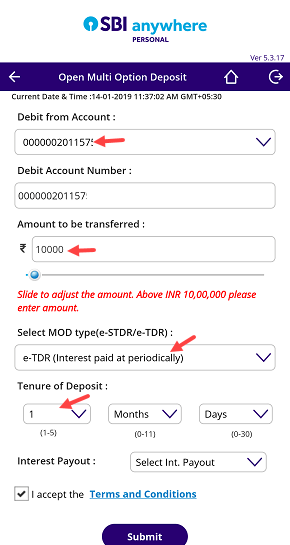 Open SBI MOD online
