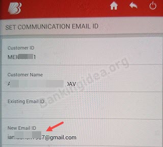 BOB Email ID Register or Update Online