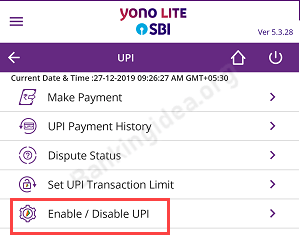 How To EnableDisable UPI for SBI Account