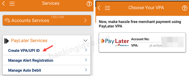 ICICI Pay later UPI Payment online offline