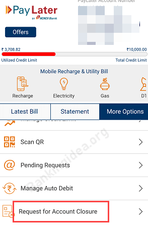 close ICICI payLater