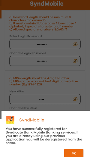 Syndicate Mobile Banking Activation Process