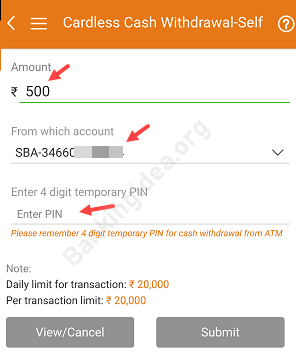 Withdraw Cash from ICICI ATM Without using Debit card 