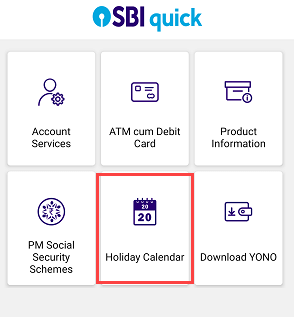 SBI Holiday Calendar