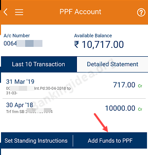 ICICI PPF account transfer money online