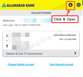 change Online Allahabad Bank Mobile number