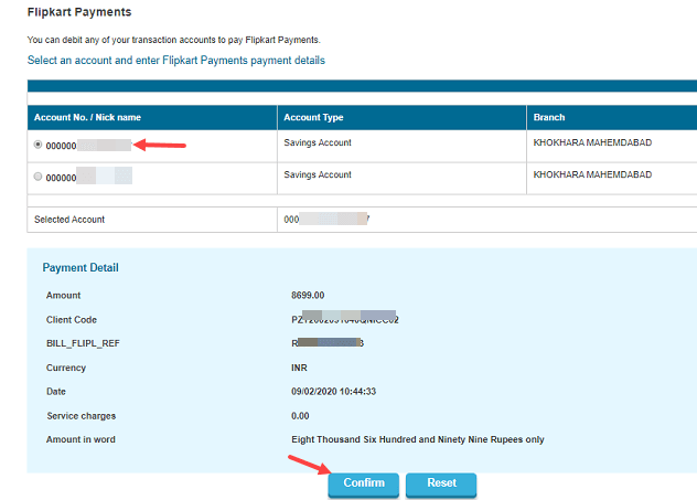 pay online SBI net banking