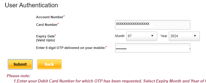 PNB ATM PIN Generate