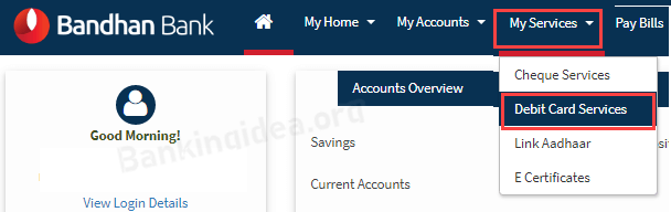 bandhan bank debit card international transactions