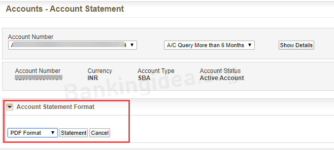 Bank of Baroda statement